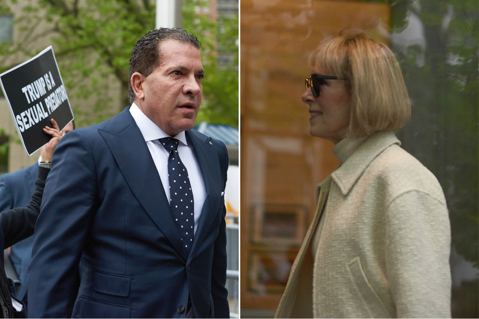Thursday marked day three of E. Jean Carroll's (r.) defamation lawsuit against Donald Trump, where Trump's attorney Joe Tacopina (l.) set out to discredit her rape allegations.