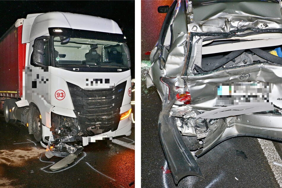 Unfall A81: Pannen-Ford muss auf A81 anhalten: Lkw schlittert voll in ihn!