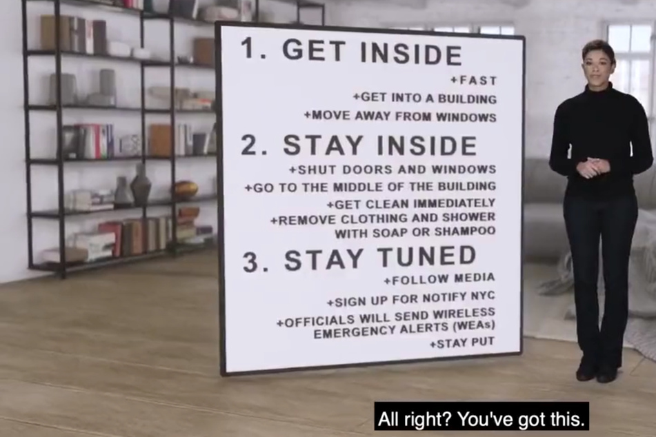 The New York City Office of Emergency Management released a public service announcement on Monday about what to do in the event of a nuclear attack.