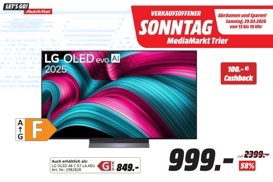 55-Zoll LG-Fernseher für 999 statt 2.399 Euro.