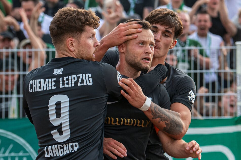 Ganz wichtiger Treffer! Kapitän Janik Mäder machte den Leipzigern mit seinem 1:1 zwischenzeitlich wieder Hoffnung.