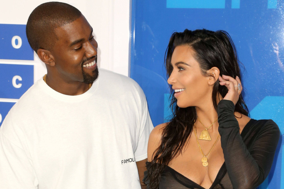 Kanye West (l.) and Kim Kardashian (r.) arrive at the 2016 MTV Video Music Awards at on August 28, 2016, in New York, New York.