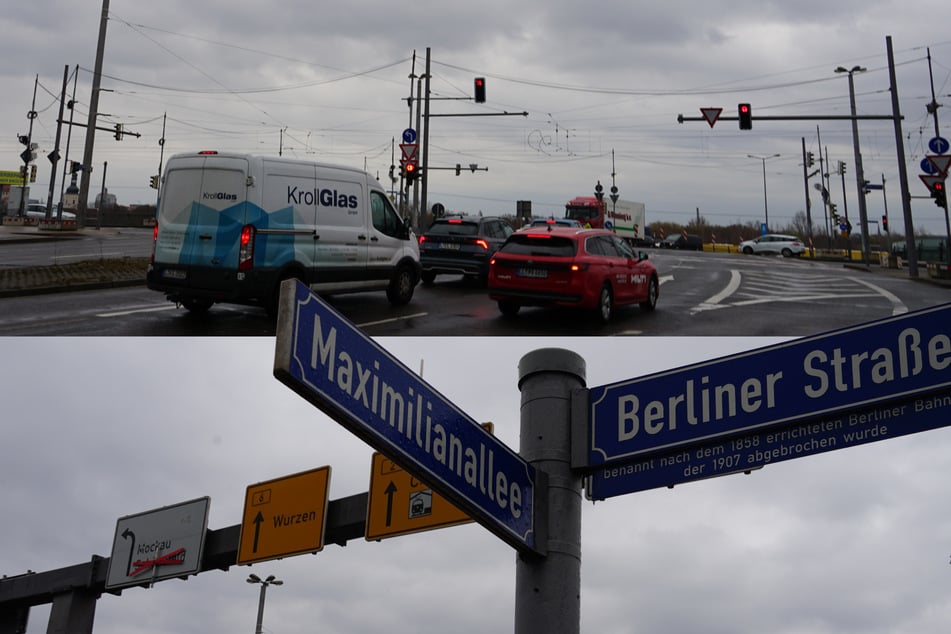Leipzig: Verkehrschaos im Leipziger Norden: Komplette Ampelanlage ausgefallen