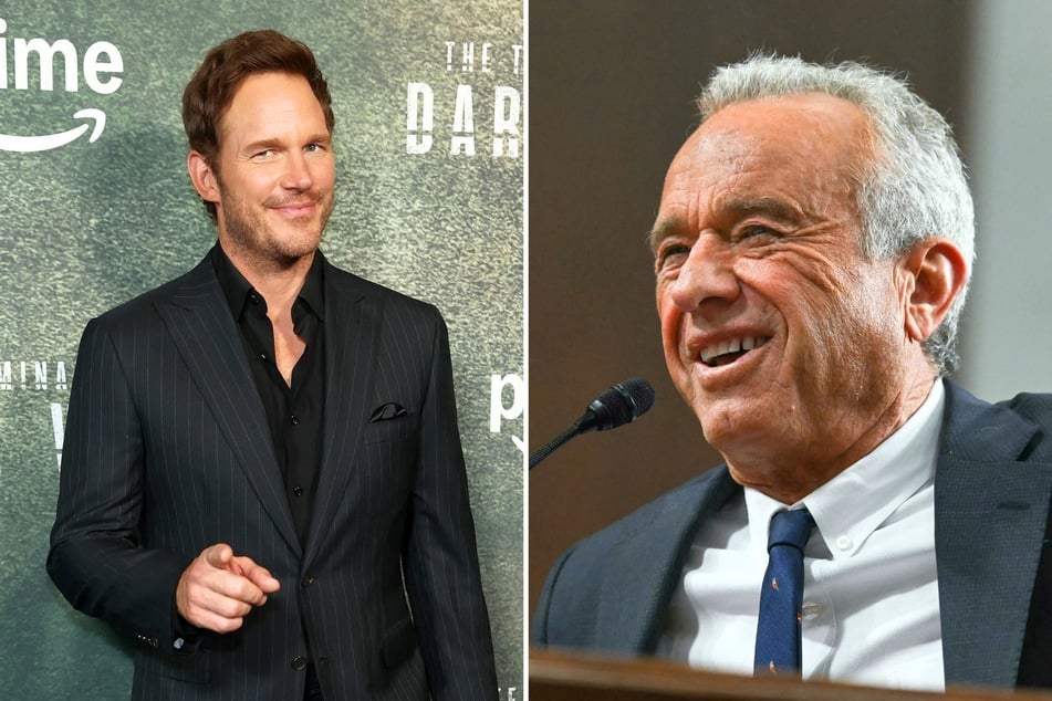 In a recent interview, actor Chris Pratt (l.) praised Robert F. Kennedy Jr. (r.) and bemoaned the unfair criticisms he gets for working with Donald Trump.