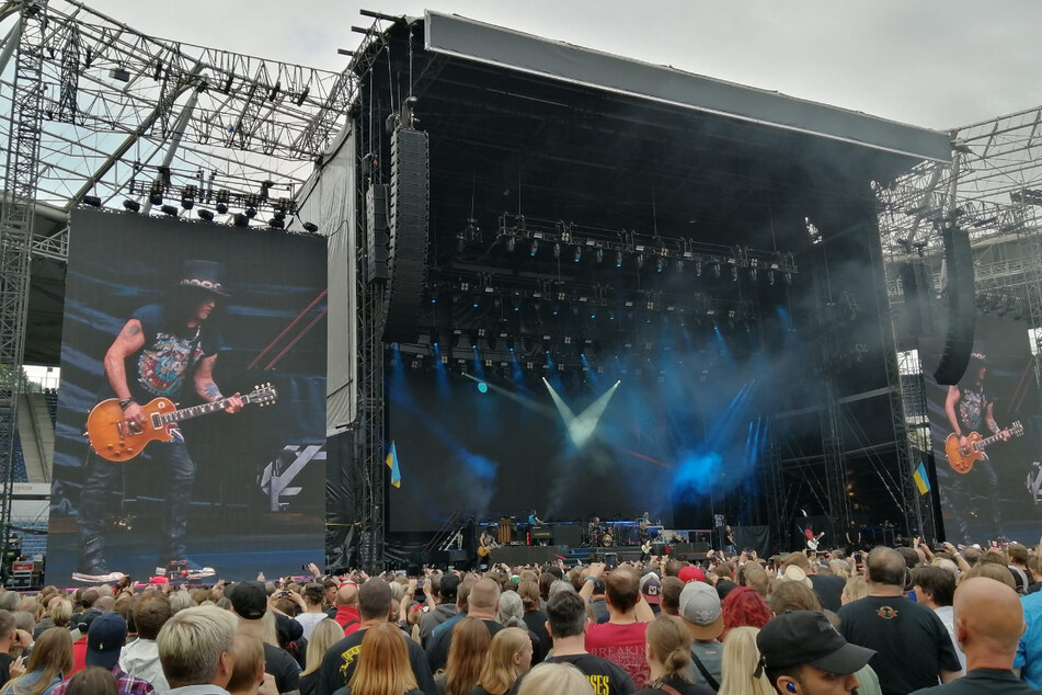 Guns n' Roses im Stadion in Hannover: Gitarren-Gott Slash (57) hat es immer noch drauf.