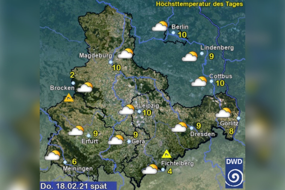 In den kommenden Tagen klettert das Thermometer bei einem Mix aus Sonne und Wolken vielerorts auf zweistellige Werte.