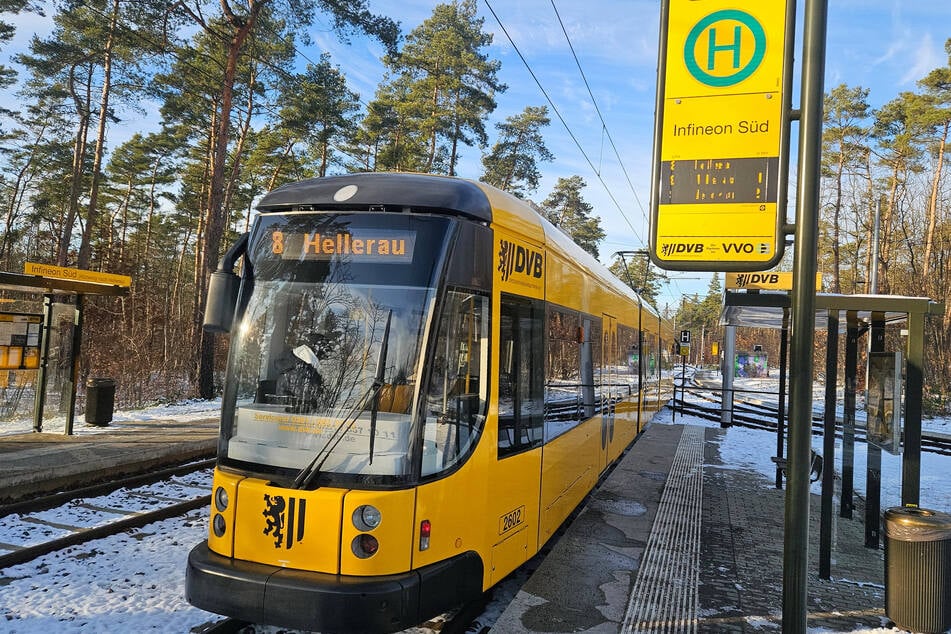 Die Straßenbahnlinie 8 endet derzeit in Hellerau, soll zukünftig bis nach Wilschdorf rollen.