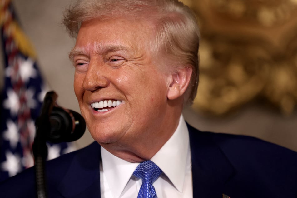 US President Donald Trump delivers remarks after signing an executive order on expanding access to IVF at his Mar-a-Lago resort on Tuesday in Palm Beach, Florida.