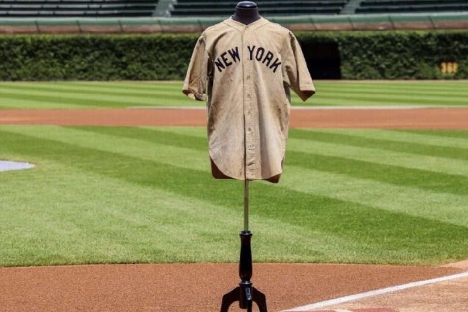 The jersey worn by the New York Yankee's Babe Ruth in a 1932 World Series game was auctioned off for a record-breaking $24.1 million.