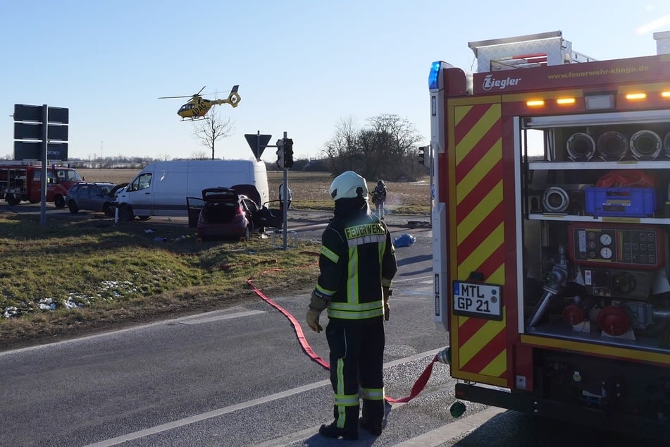 Auch ein Rettungshubschrauber kam zum Einsatz.