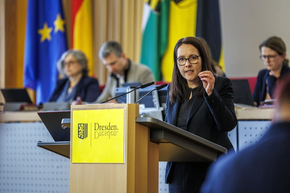 Heike Ahnert während der Stadtratssitzung im Mai.