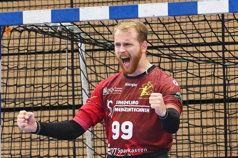 Max Mohs (23) steht schon seit vier Jahren bei den Dresdner Zweitliga-Handballern zwischen den Pfosten.