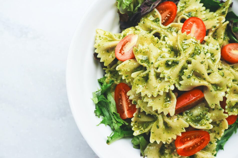 Pesto is quick and easy to make and only requires a few steps.