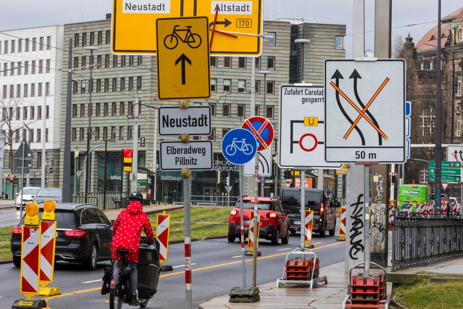 Neue Rad-Route über die Köpckestraße in Richtung Carolaplatz.