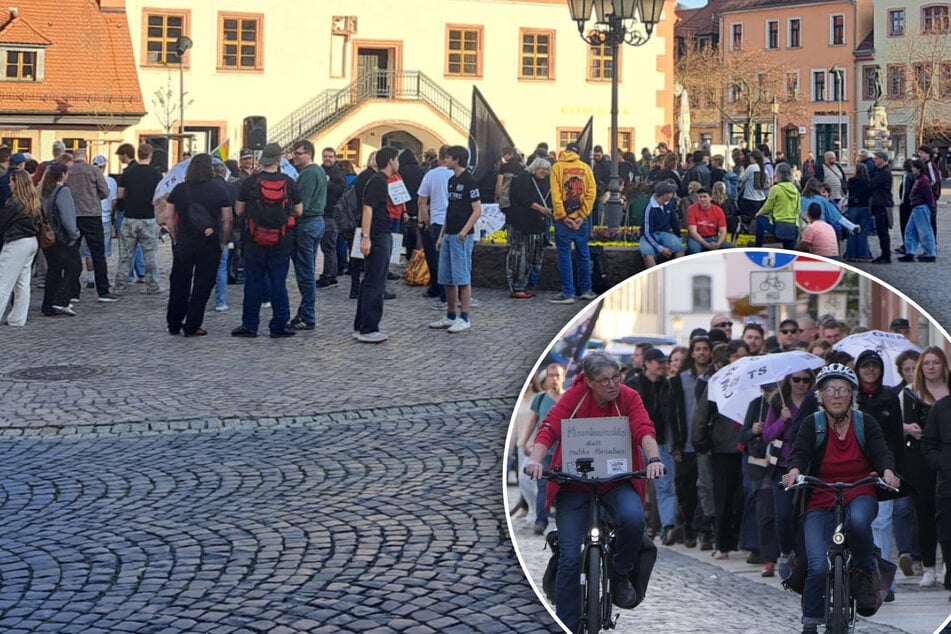 Höcke sollte auftreten: Rechte Demo gestrichen – 150 Teilnehmer bei linkem Protest in Grimma