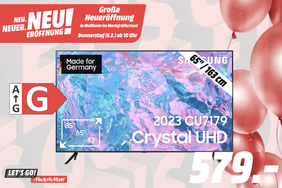 65-Zoll Samsung-Fernseher für 579 Euro.