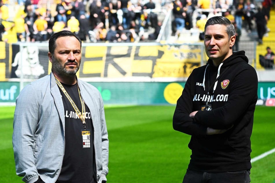 Dynamos Geschäftsführer Stephan Zimmermann (38, r.) und Thomas Brendel (49).