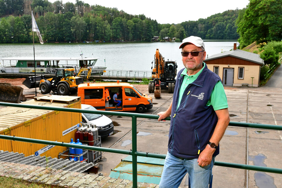 Thomas Caro (66), Geschäftsführer des Zweckverbands Talsperre Kriebstein, freut sich, dass der Hafen endlich saniert wird.
