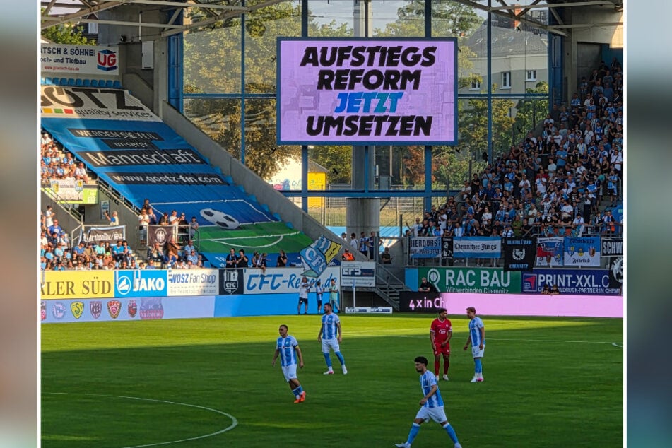 In der ersten Minute ruhte der Ball auch bei der Partie zwischen Chemnitzer FC und FSV Zwickau.