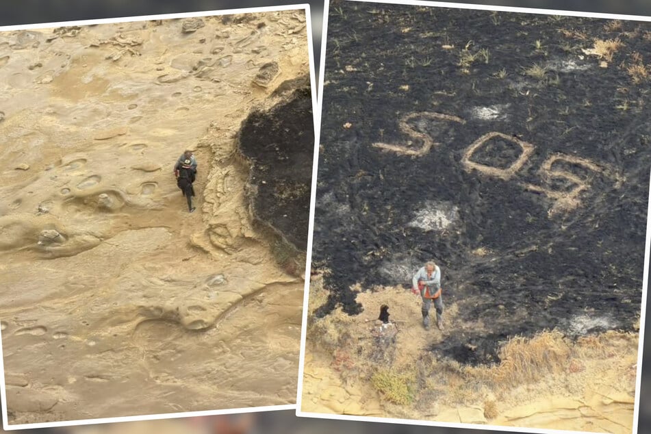 Das riesige SOS-Signal eines verunglückten Schiffsfahrers hatte die trockene Vegetation der Santa Rosa Island mutmaßlich in Brand gesetzt.