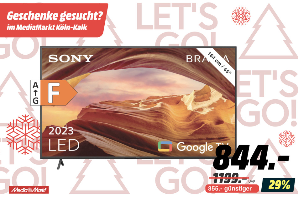 65-Zoll Sony-Fernseher für 844 statt 1.199 Euro.