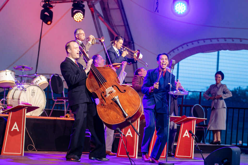 Die Gruppe "The Swingin‘ Hermlins" während ihres Auftritts bei den Jazztagen im August vergangenen Jahres.