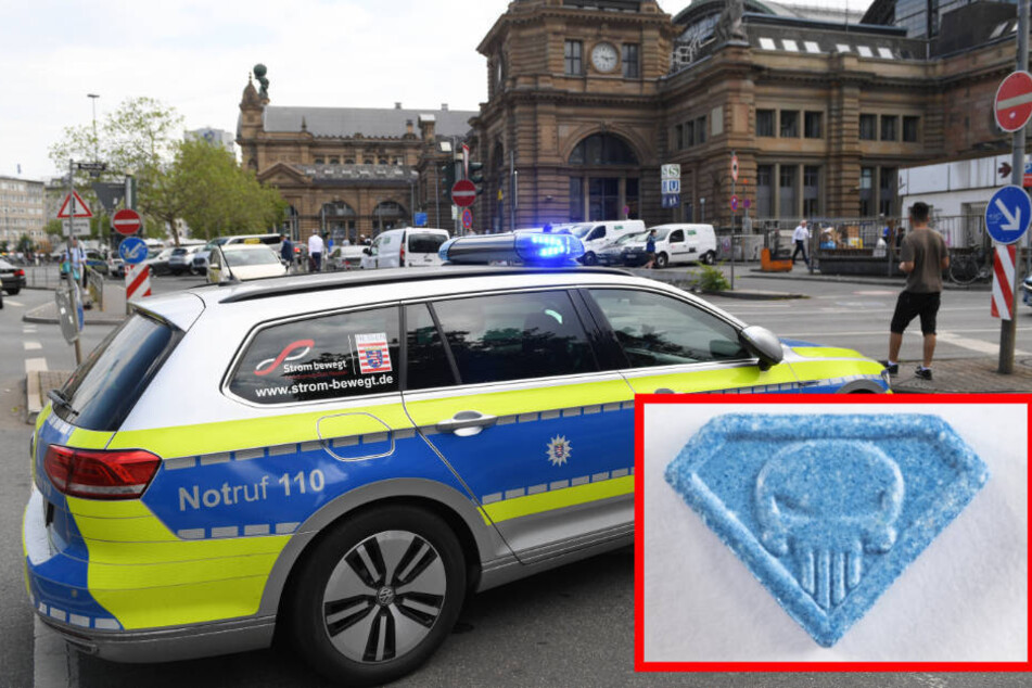 Unter anderem wurden "Blue Punisher"-Pillen im Gebiet des Frankfurter Hauptbahnhofs gefunden. (Symbolbild)