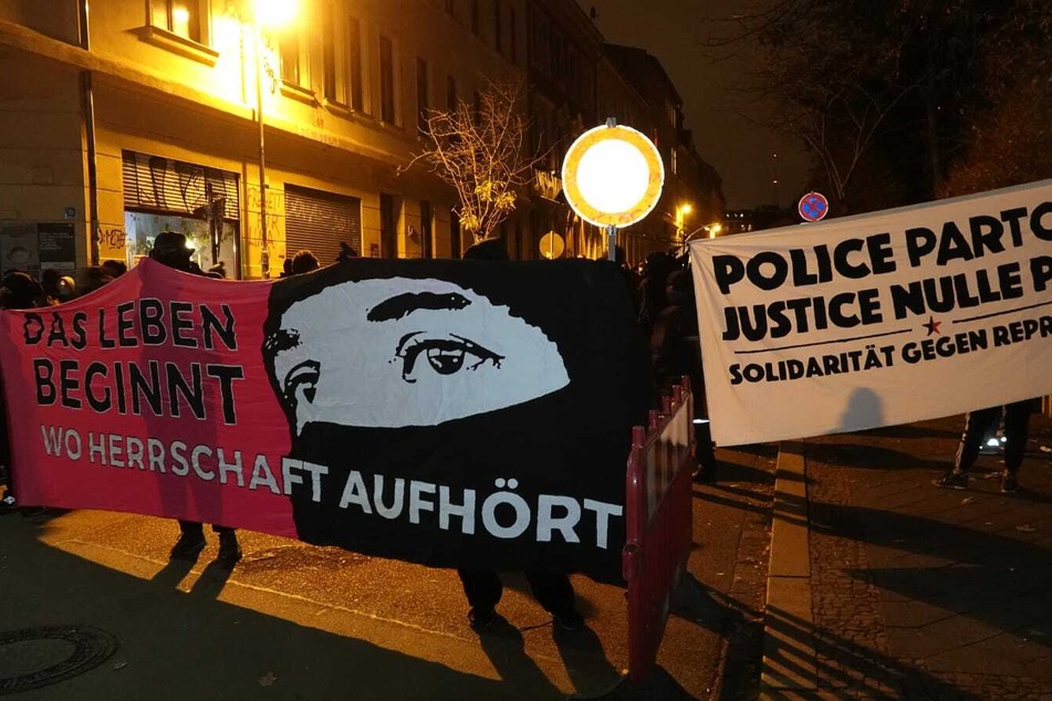 Die Kundgebung in Leipzig-Connewitz am 13. Dezember.