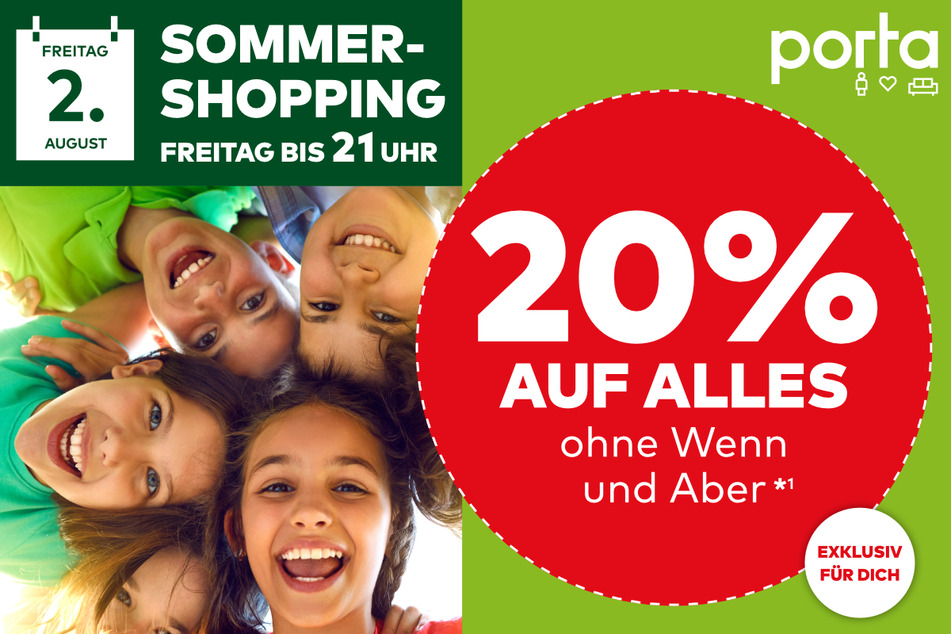 Mit einem Klick auf den Coupon 20 Prozent auf alles sichern!