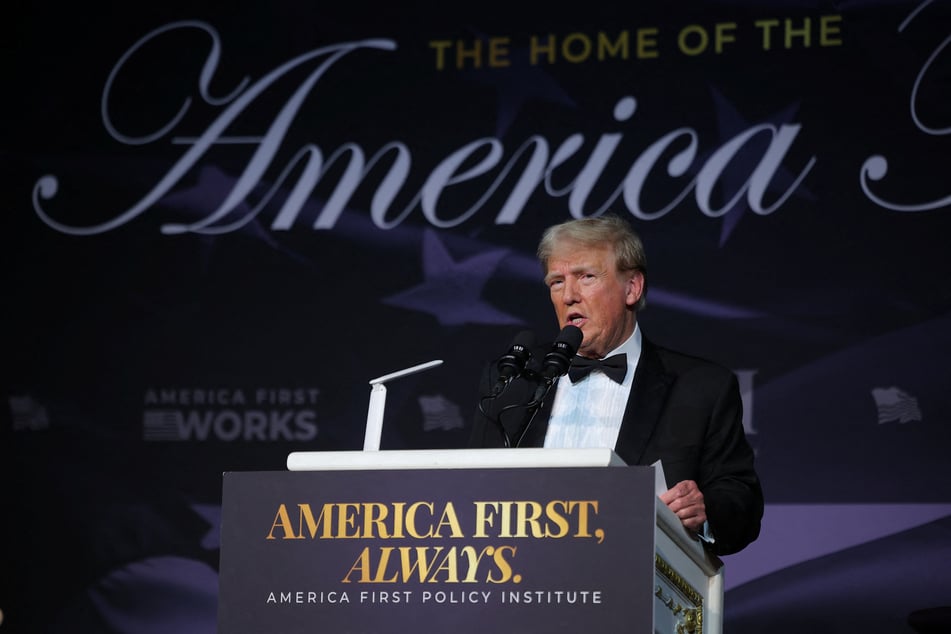 President-elect Donald Trump speaks at the America First Policy Institute gala at Mar-A-Lago in Palm Beach, Florida, on November 14, 2024.