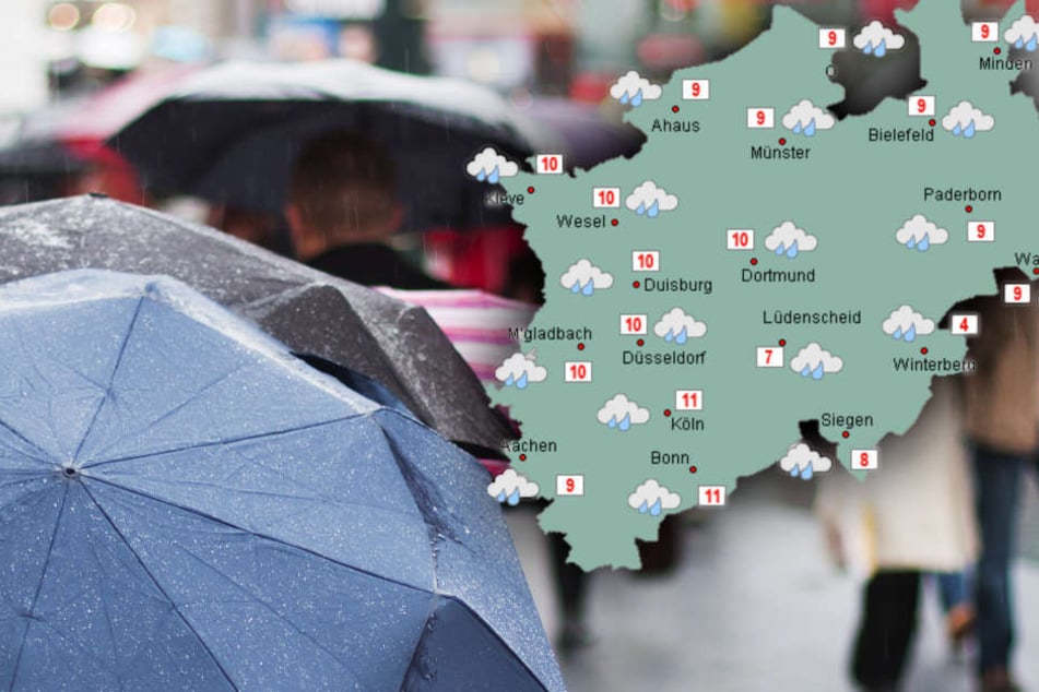Wetter in NRW bleibt nass und grau: Regenschauer und Gewitter im Anmarsch