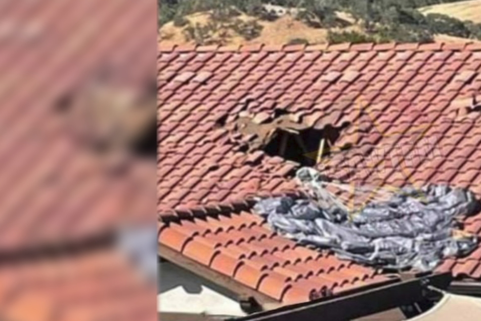 Look out below! Paratrooper crashes through a house and miraculously survives