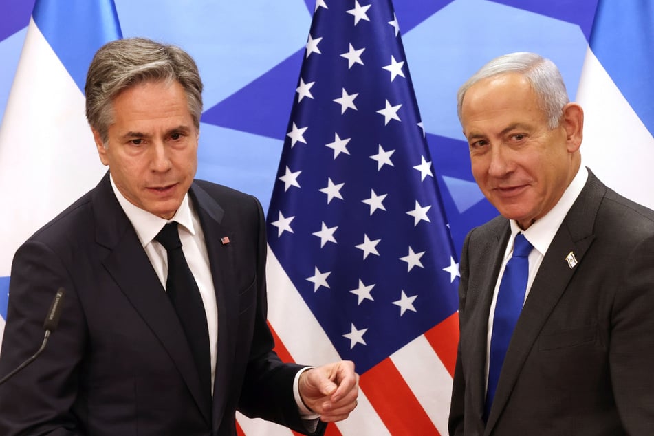 Antony Blinken (60), Außenminister der USA, und Benjamin Netanjahu (73), Ministerpräsident von Israel, bei ihrer gemeinsamen Pressekonferenz.