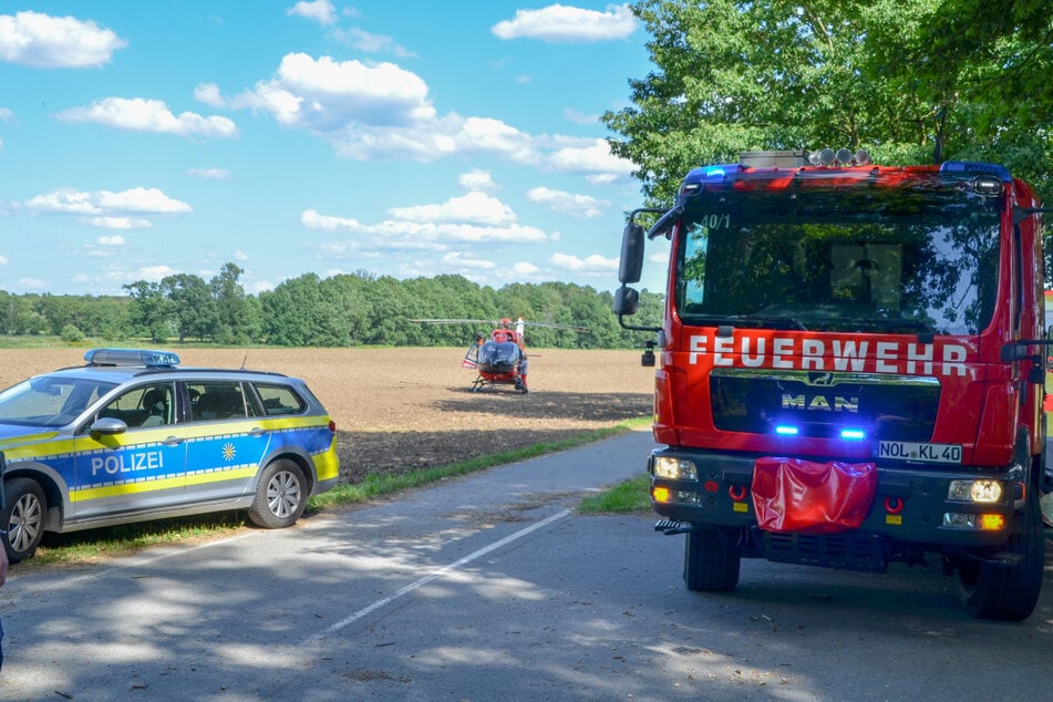 Polizei, Feuerwehr und auch ein Rettungshubschrauber waren im Einsatz.