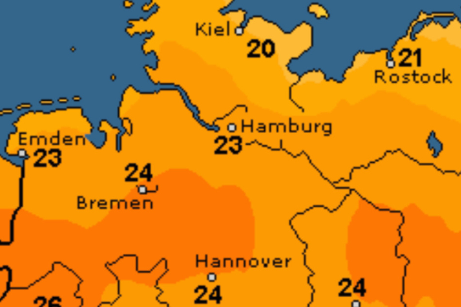 Es werden Temperaturen bis 24 Grad erwartet.