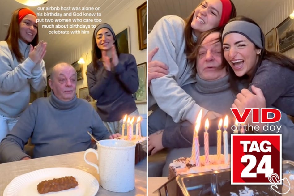 Today's Viral Video of the Day features a pair of girls who kindly celebrated their Airbnb host for his birthday!