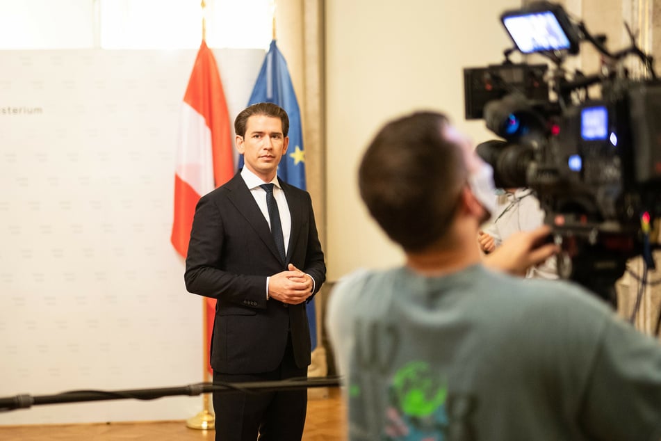Bundeskanzler Sebastian Kurz (ÖVP) gibt ein TV-Statement.
