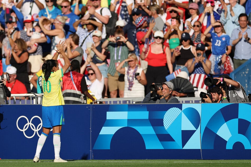 Brazilian soccer legend Marta bid farewell to her international soccer career at the age of 38.