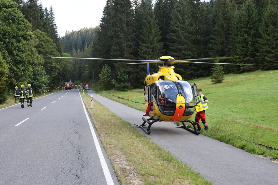 Auch ein Rettungshubschrauber kam zum Einsatz.