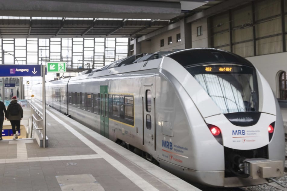 An einen solchen Zug hing sich ein Fahrgast (64) im Chemnitzer Hauptbahnhof. Er wollte unbedingt noch mitfahren, obwohl die Türen bereits verriegelt waren.