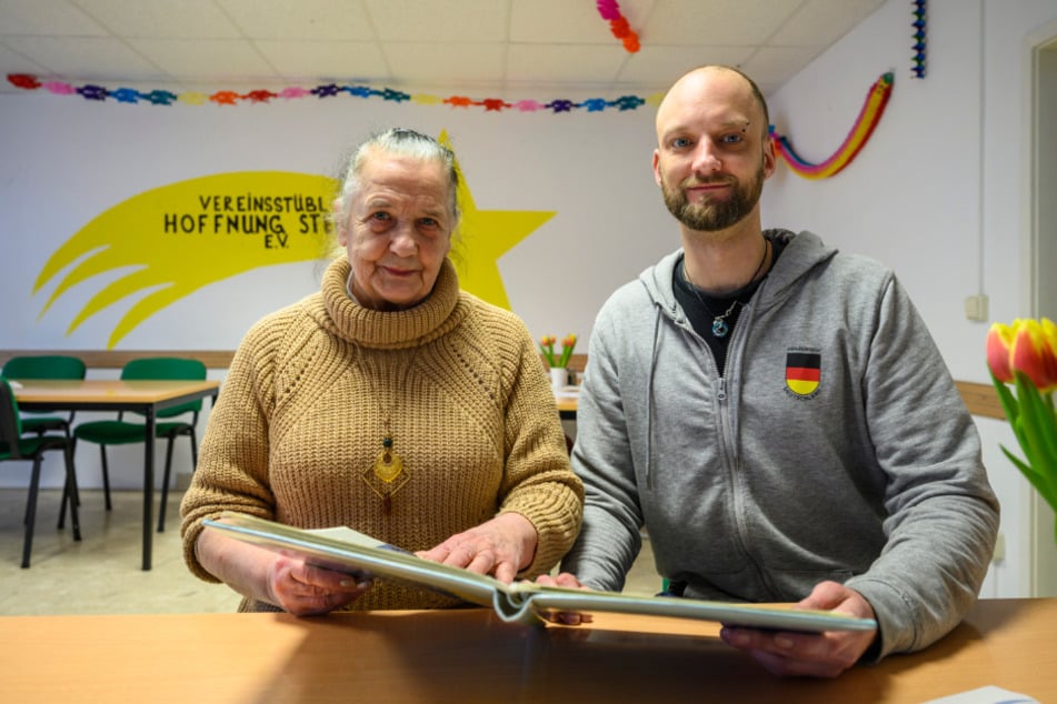 Vereins-Gründerin Gudrun Srednicki und Ehrenamtler Christian Kreuz.