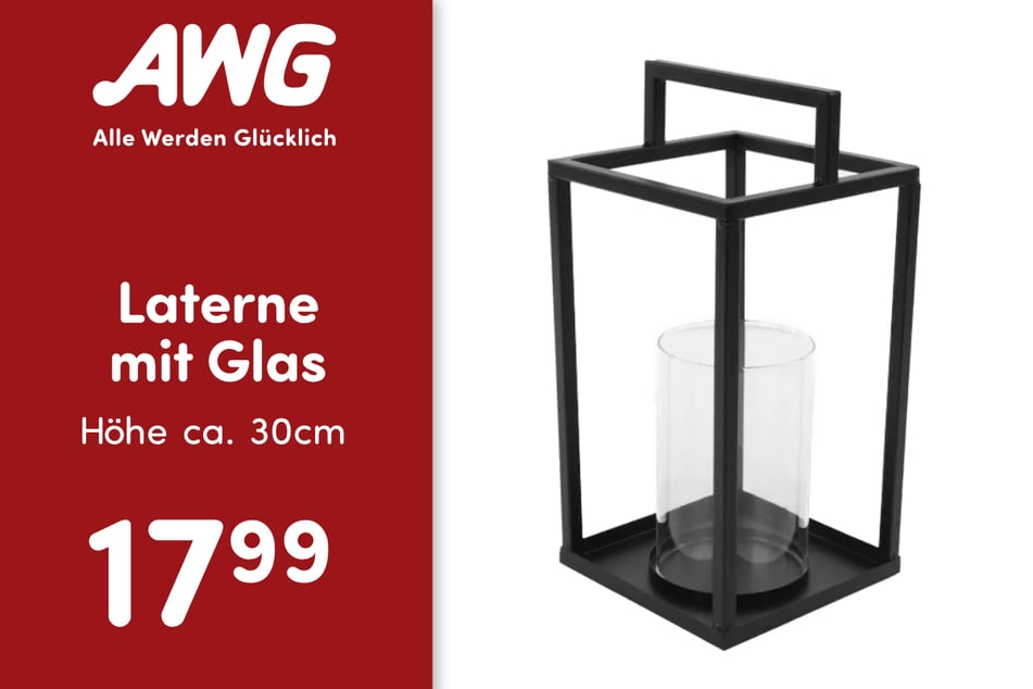 Laterne mit Glas