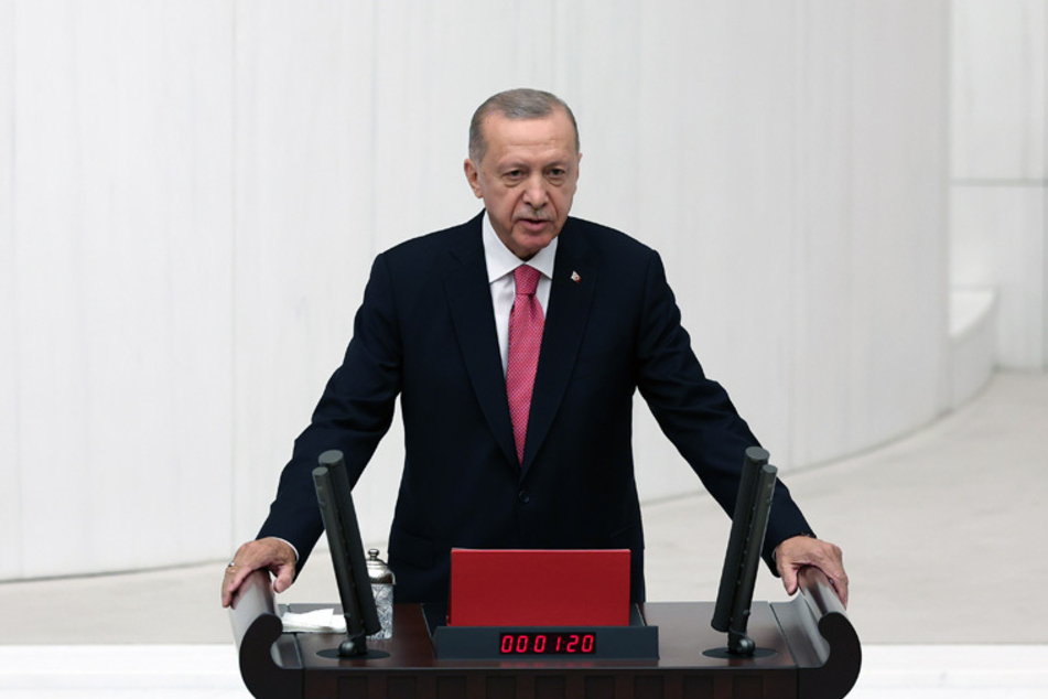 Der türkische Präsident, Recep Tayyip Erdogan (69).