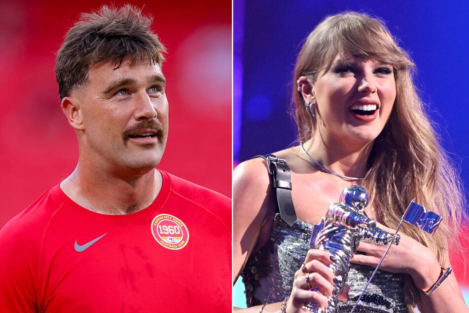 Travis Kelce reacts to Taylor Swift's swoon-worthy VMAs shoutout!