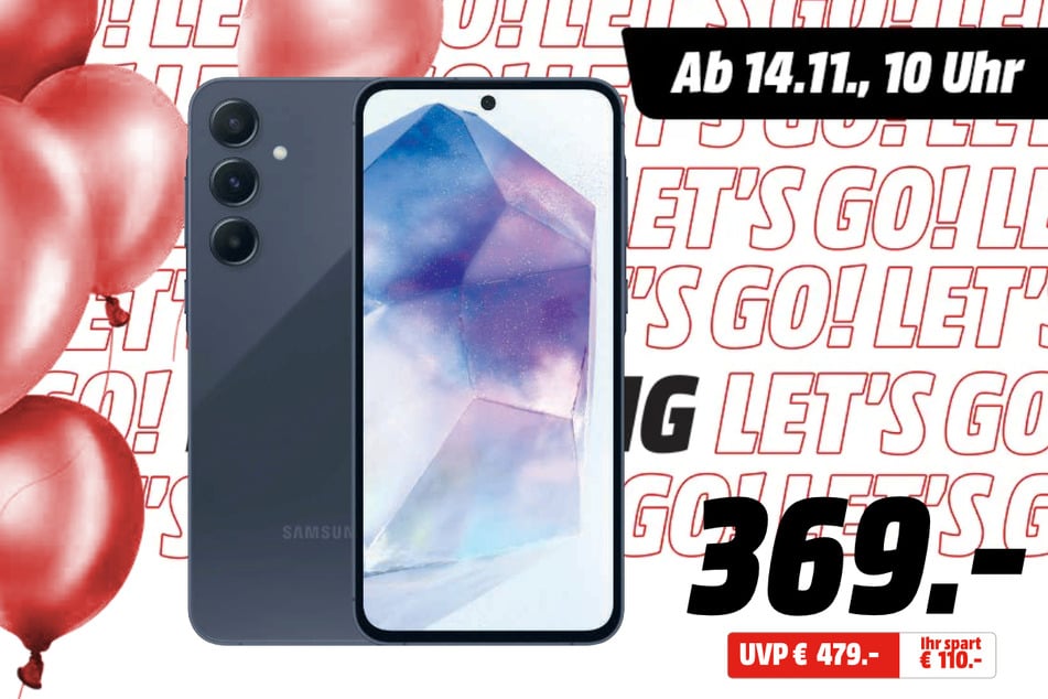 Samsung Galaxy A55 5G für 369 statt 479 Euro.