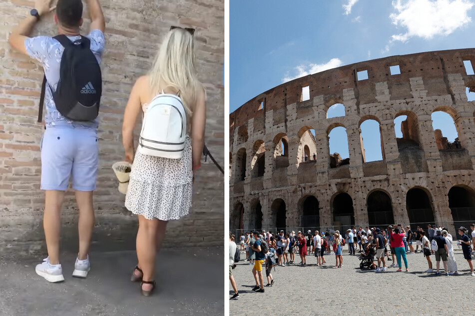 Vandale zerkratzt Wand im Kolosseum in Rom: Polizei identifiziert Täter