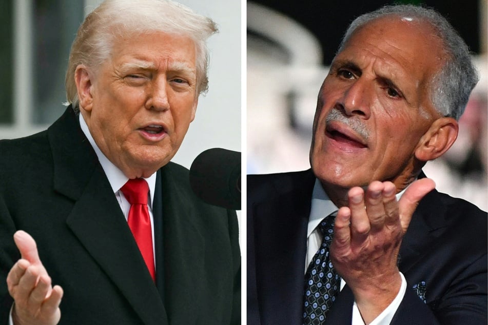 President Donald Trump (l.) has publically backed right-wing candidate Nasry Asfura, leading to accusations of election interference.