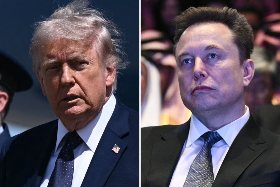 Elon Musk (r.) has denied being involved in Trump's decision to pull the plug on the AI order.