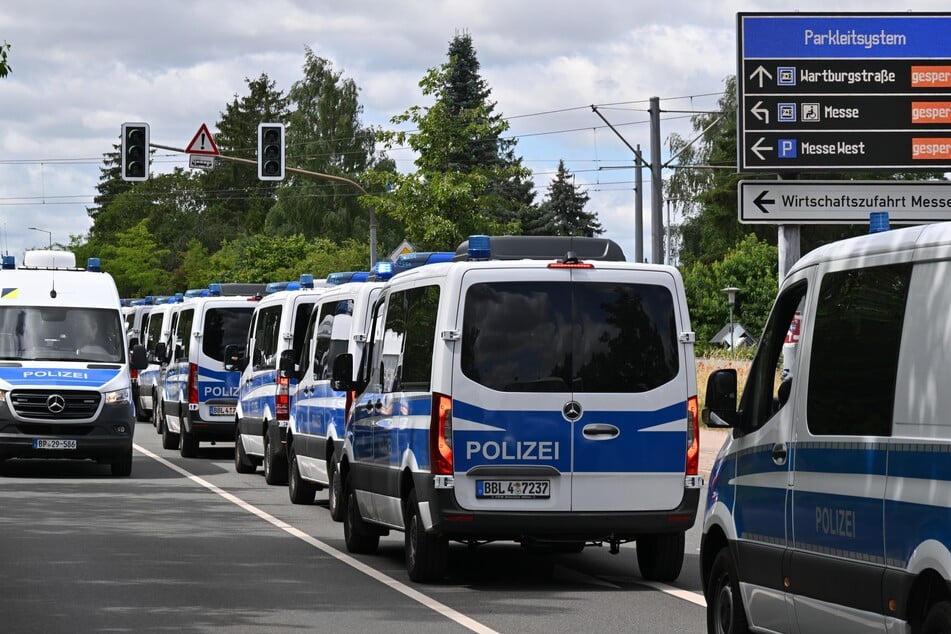 Mehrere tausend Polizisten werden in Erfurt sein.