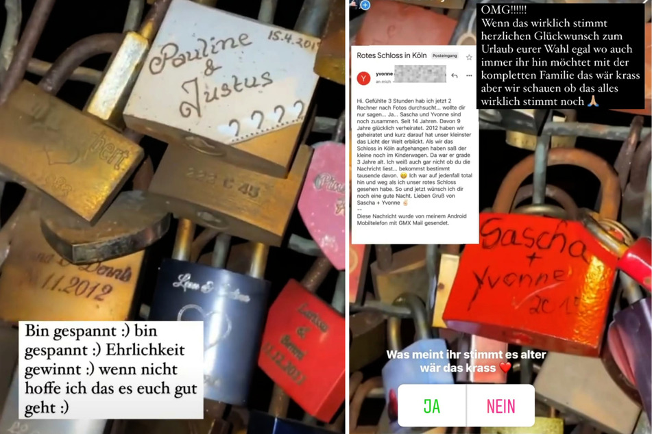Die vermeintliche Schlossbesitzerin schreibt Pietro Lombardi (29) eine Mail. (Fotomontage)